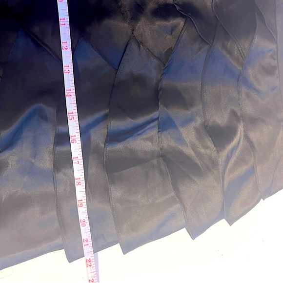 Size12 Scarlett Nite Silk Layered Black Skirt Back Zipper Very Elegant Chic - Picture 14 of 14